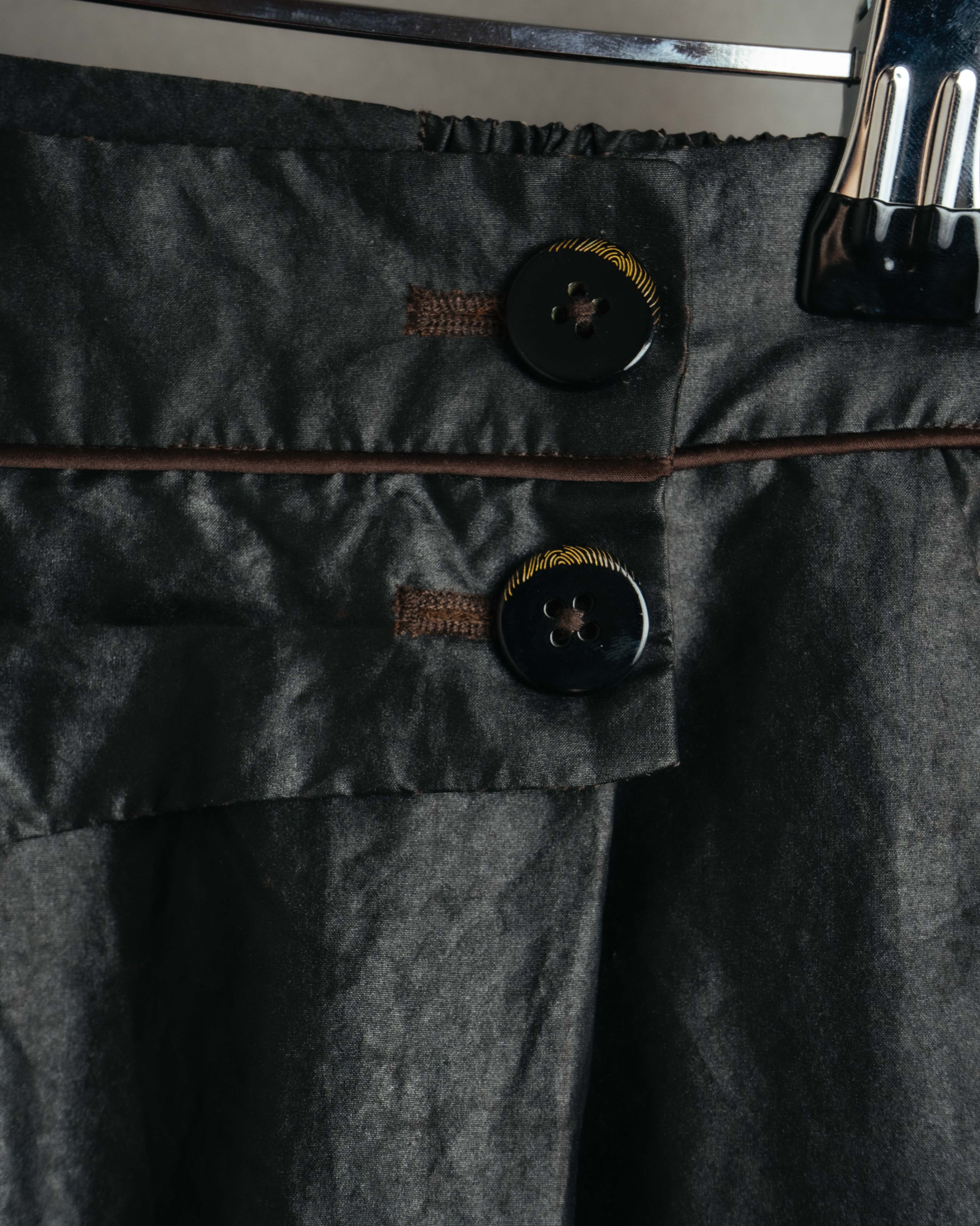 -MOOD Vintage Collections-
90’s-00’s Shiny textured wide leg trousers
