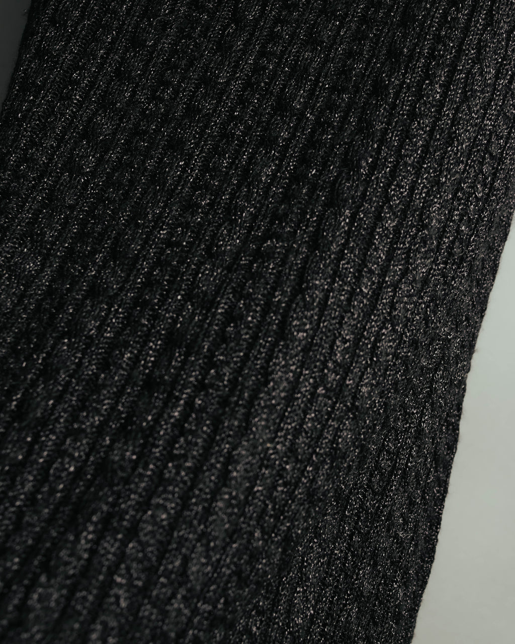 "Yves Saint Laurent" 80's-90's Metallic ribbed sleeveless knit top