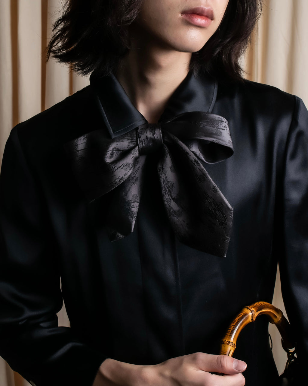 "JEAN PAUL GAULTIER HOMME" Geometric polka dot silk tie