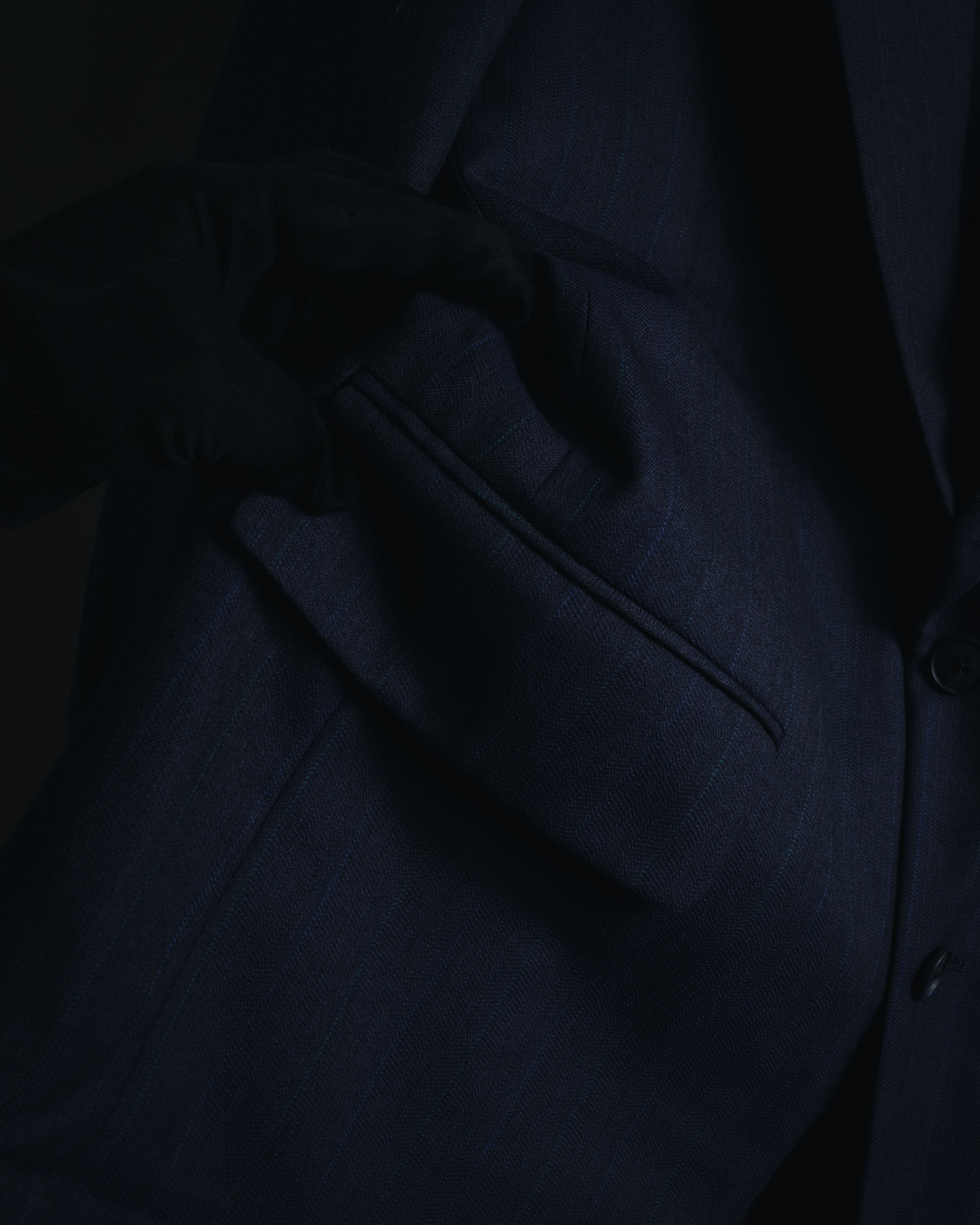 "BALENCIAGA" Tailored Two-Piece Suit Set with Subtle Pinstripes