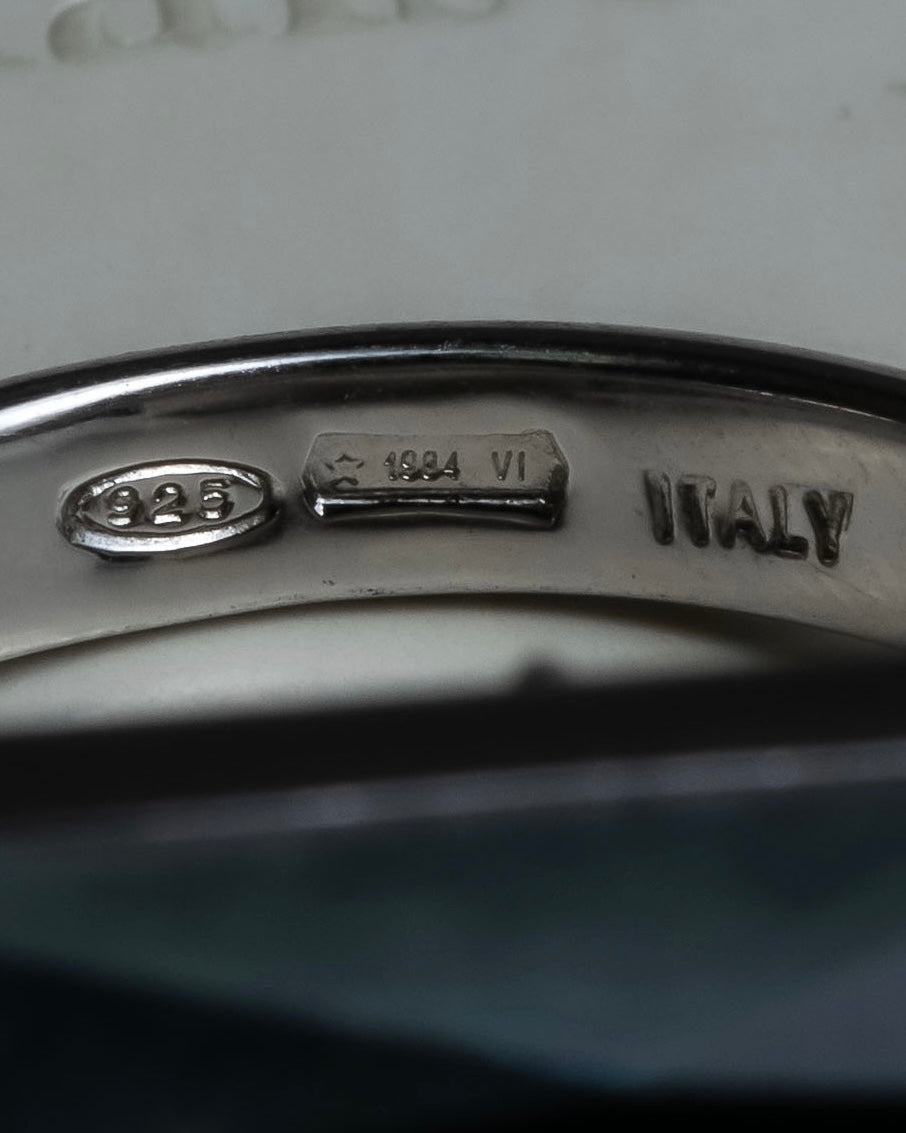 "Maison Martin Margiela" Crystal cut head motif ring＆bangle combination set