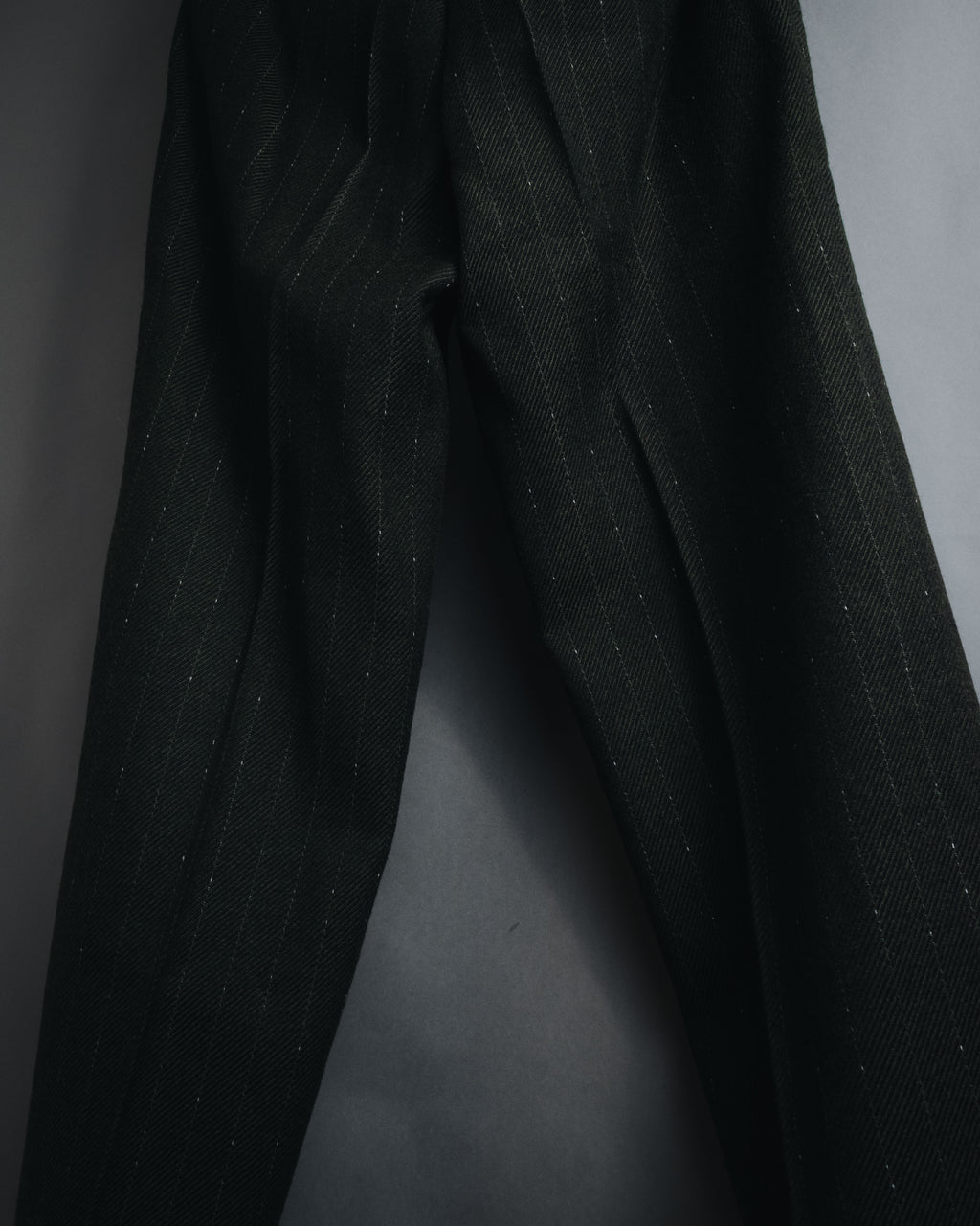 "Yves Saint Laurent diffusion hommes" 80’s-90’s structured glitter pinstripe wool suit set-up