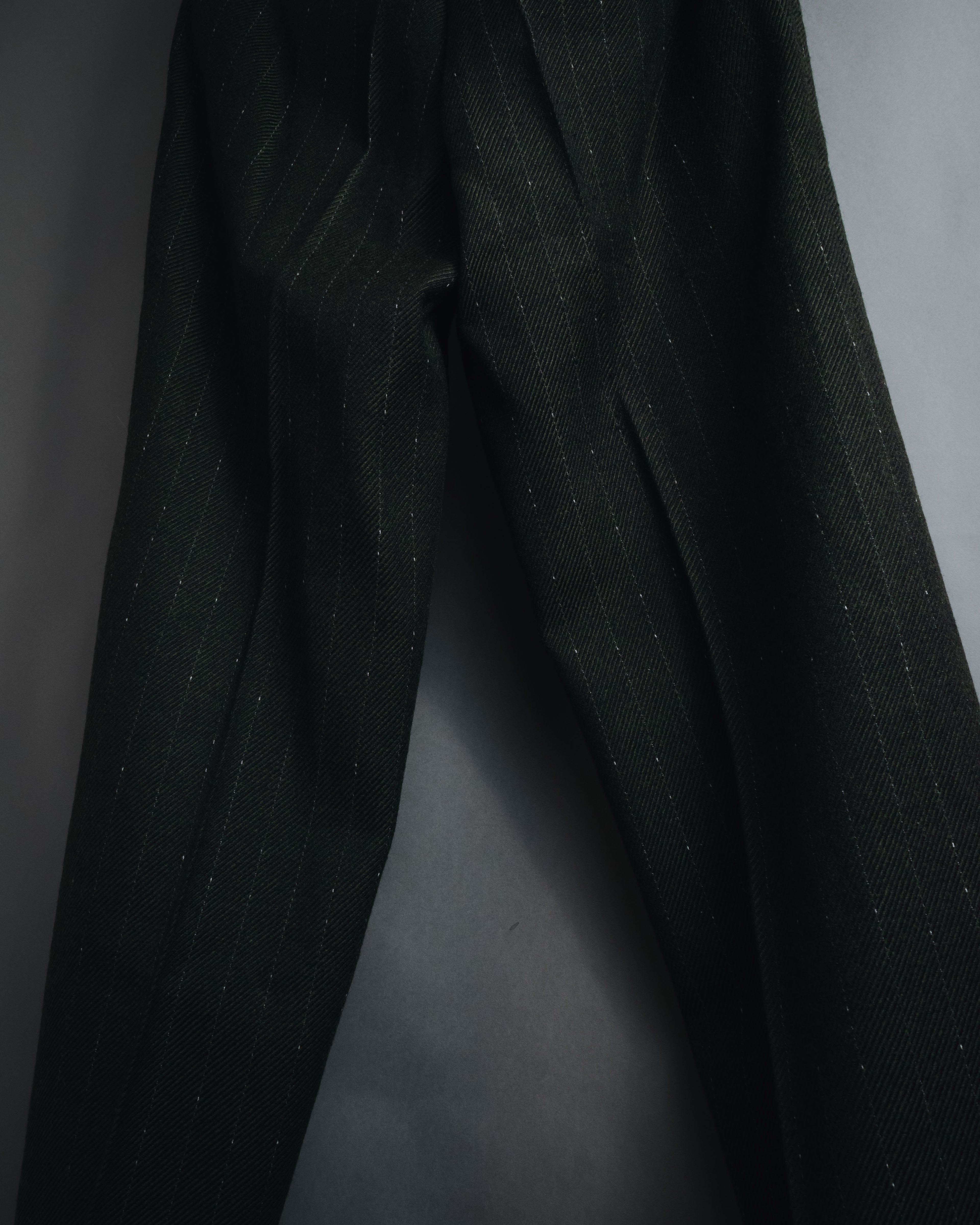 "Yves Saint Laurent diffusion hommes" 80’s-90’s structured glitter pinstripe wool suit set-up