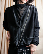 "JIL SANDER" Glitter jacquard V-neck cardigan