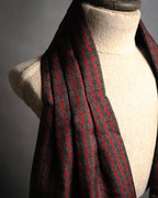 “HERMES” 80’s-90’s Bit motif geometric silk stole