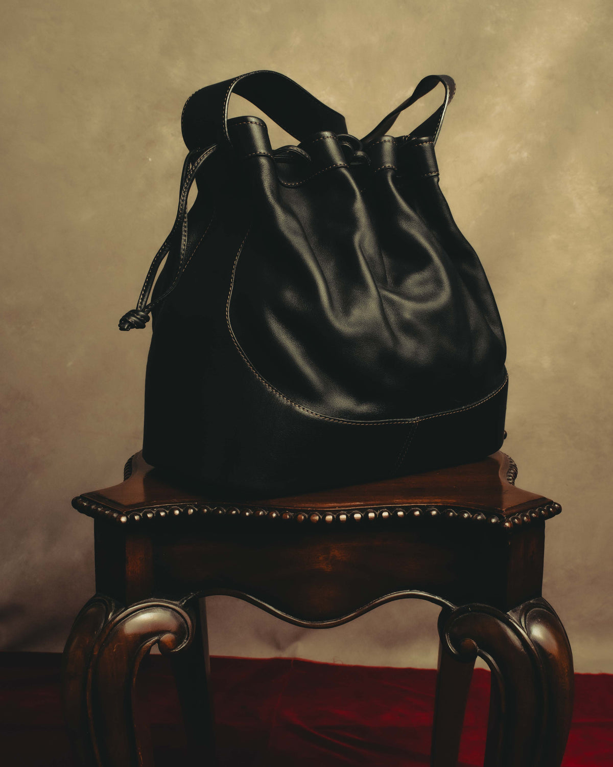 "LOEWE" 90's-10's classic drawstring shoulder bag