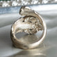 "Camusso" Sterling silver floral engraved spoon ring