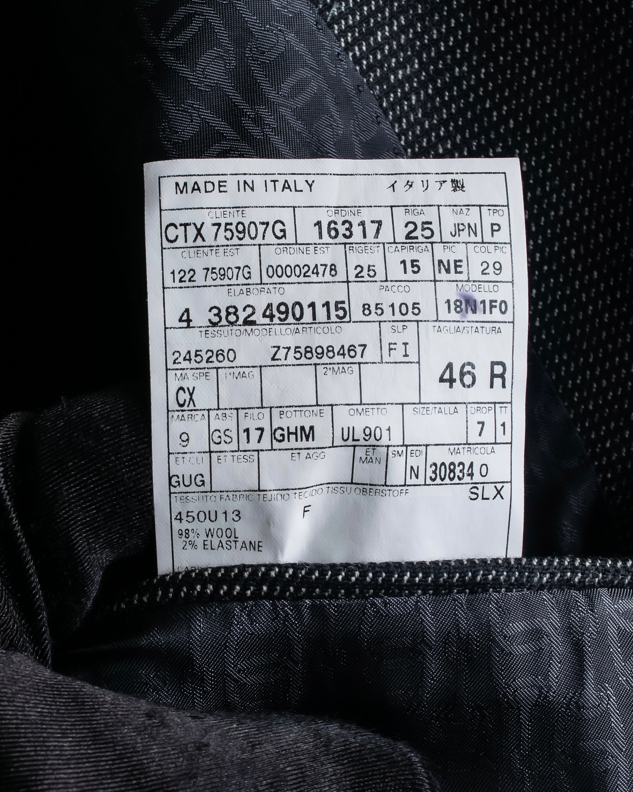 "GUCCI" 90's Tom Ford period bird eye weave set up