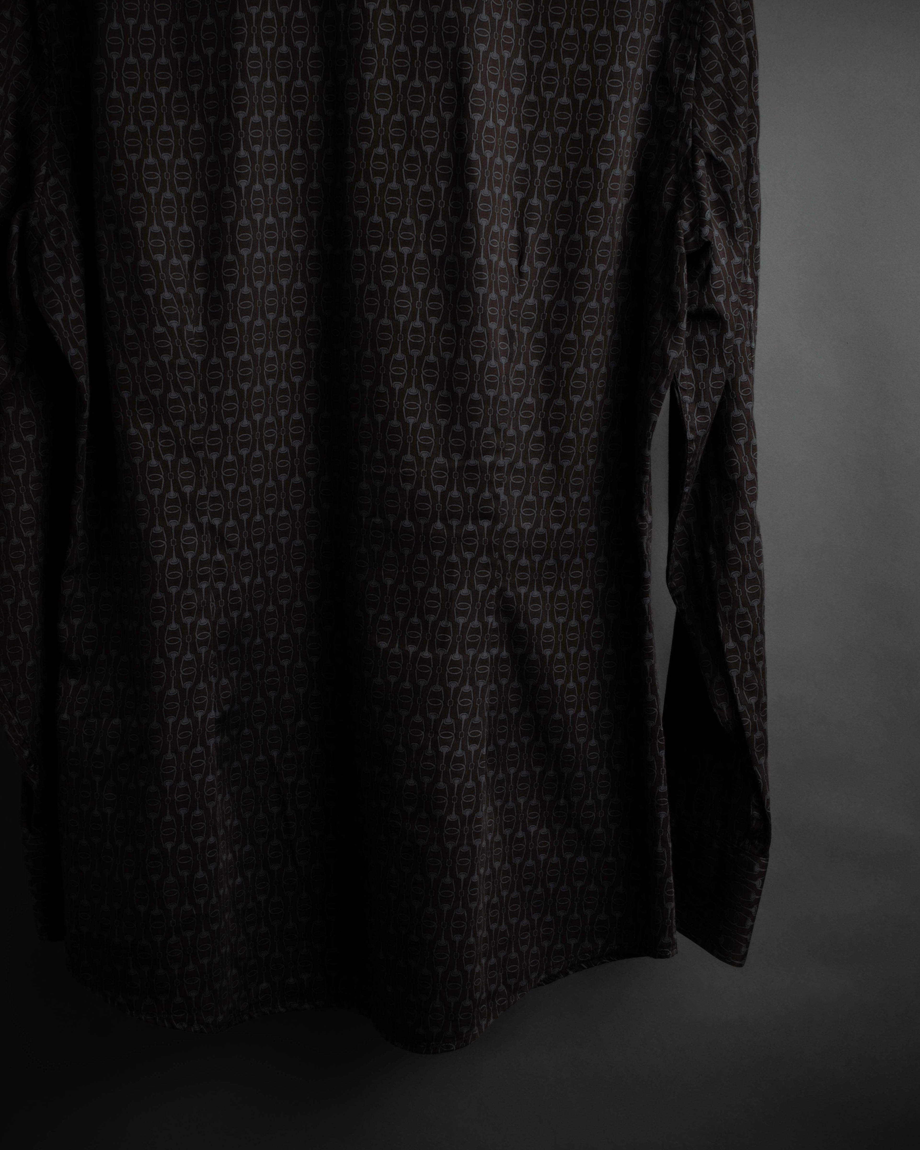 "GUCCI" Horsebit pattern shaped shirt