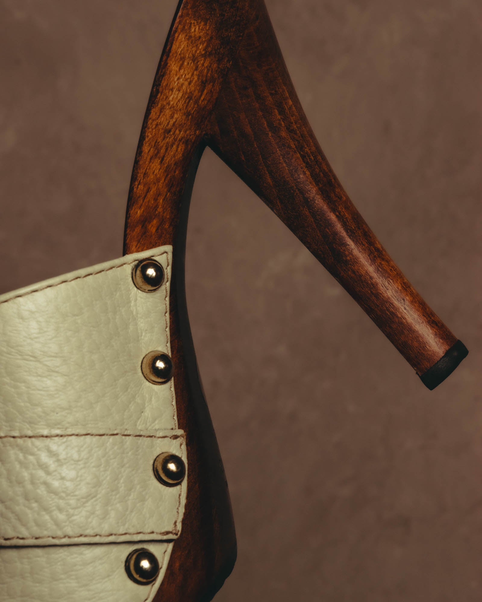 "GUCCI" 90's-00's Horsebit studded wood wedge mule sandals