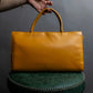 "LOEWE" Horizontal design vivid yellow color amazona bag