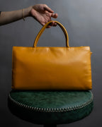"LOEWE" Horizontal design vivid yellow color amazona bag
