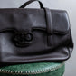 "Salvatore Ferragamo" Double Gancini motif foil stamped leather shoulder bag