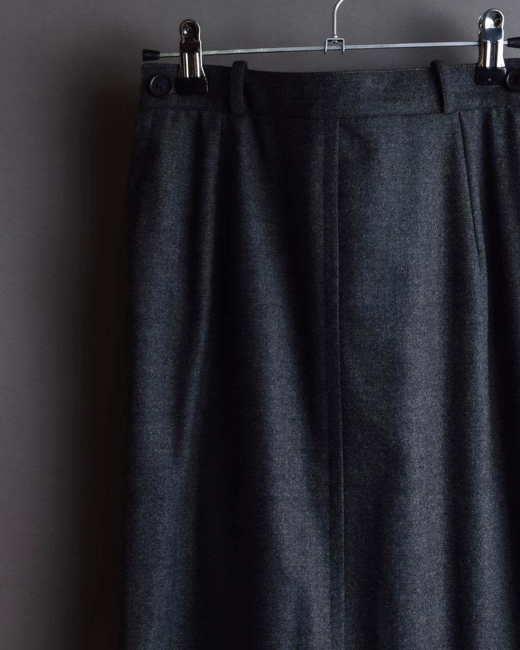 "HERMES" Margiela period semi-flared wool skirt