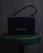 -SPECIAL- "HERMES" 60’s early sandrine box dark blue calf bit bag