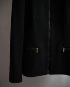 "GIORGIO ARMANI" Minimal design double zip-up jacket