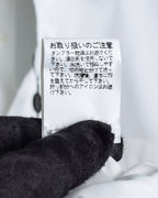 "GUCCI" Minimal collar detail white cotton shirt