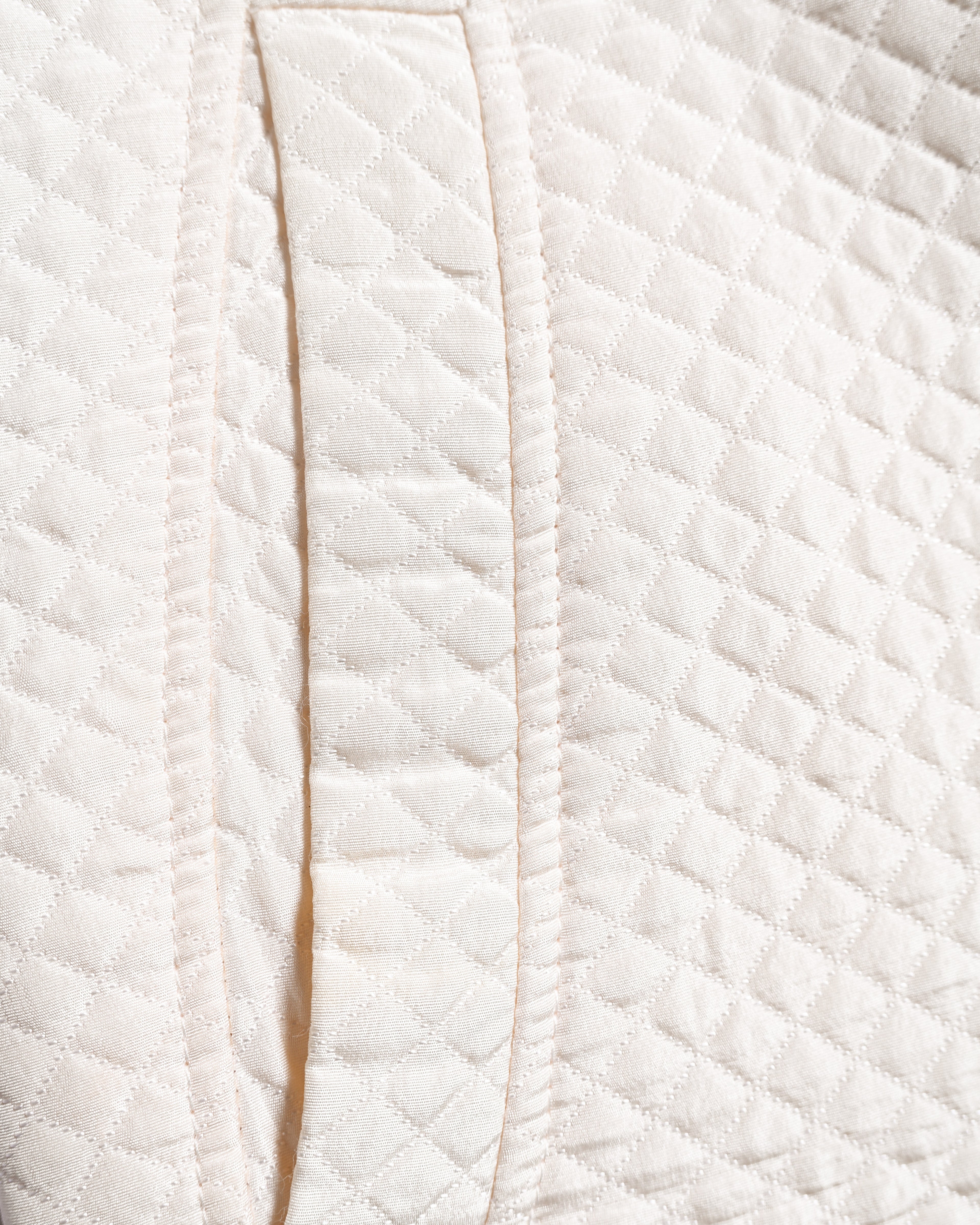 Chiristian Dior by Maria Grazia Chiuri/ Silk Blend Diamond Quilted Shorts White