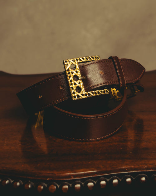 "Christian Dior" 70's-90's Ornate buckle belt