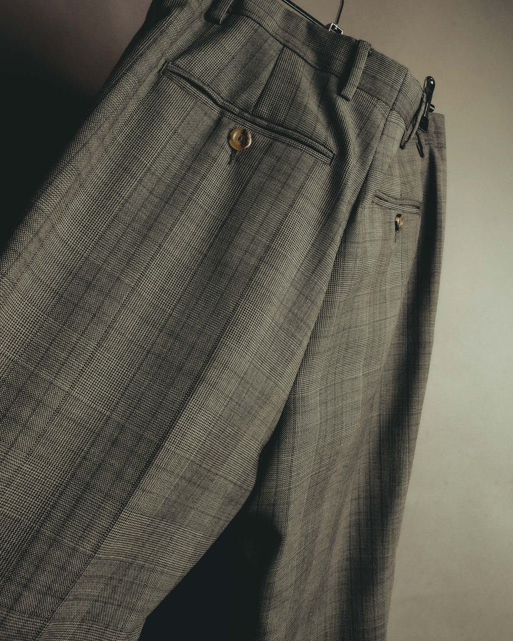 -SPECIAL- “GUCCI” 2019-2021 Glen check double-breasted wool suit