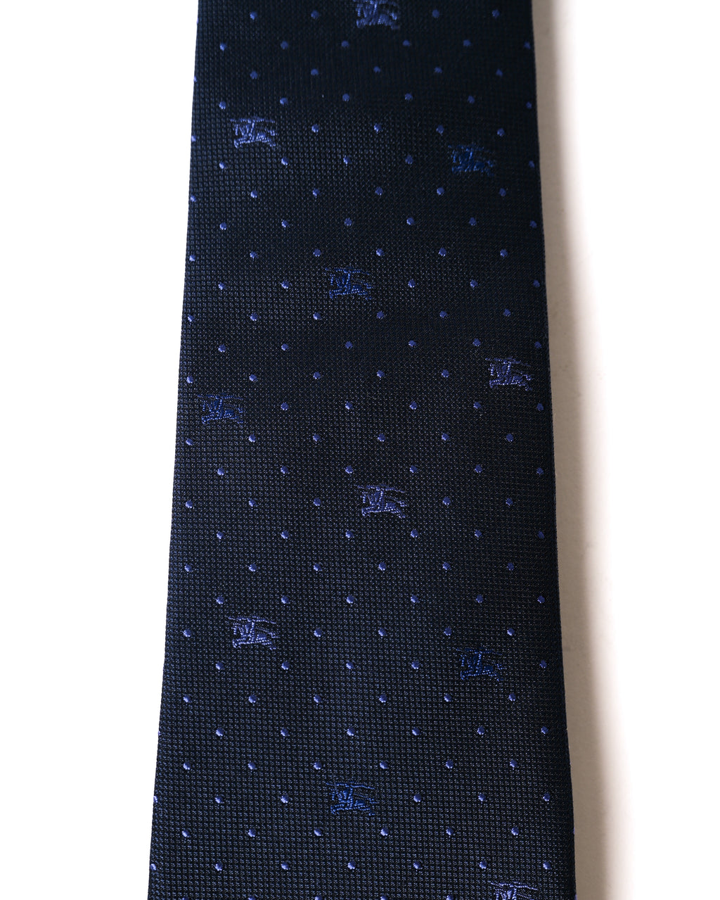 BURBERRY/ Horse Logo and Dot Designed Tie Navy