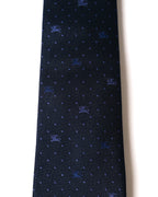 BURBERRY/ Horse Logo and Dot Designed Tie Navy
