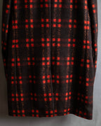 "HUGO BOSS" Plaid brushed wool tailored coat