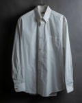 "HERMES" Yoke switching design white cotton shirt