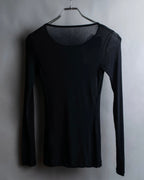 "YOHJI YAMAMOTO FEMME"
Sheer cotton round neck pullover