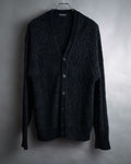 “Yves Saint Laurent” 90’s Textured diamond pattern cardigan