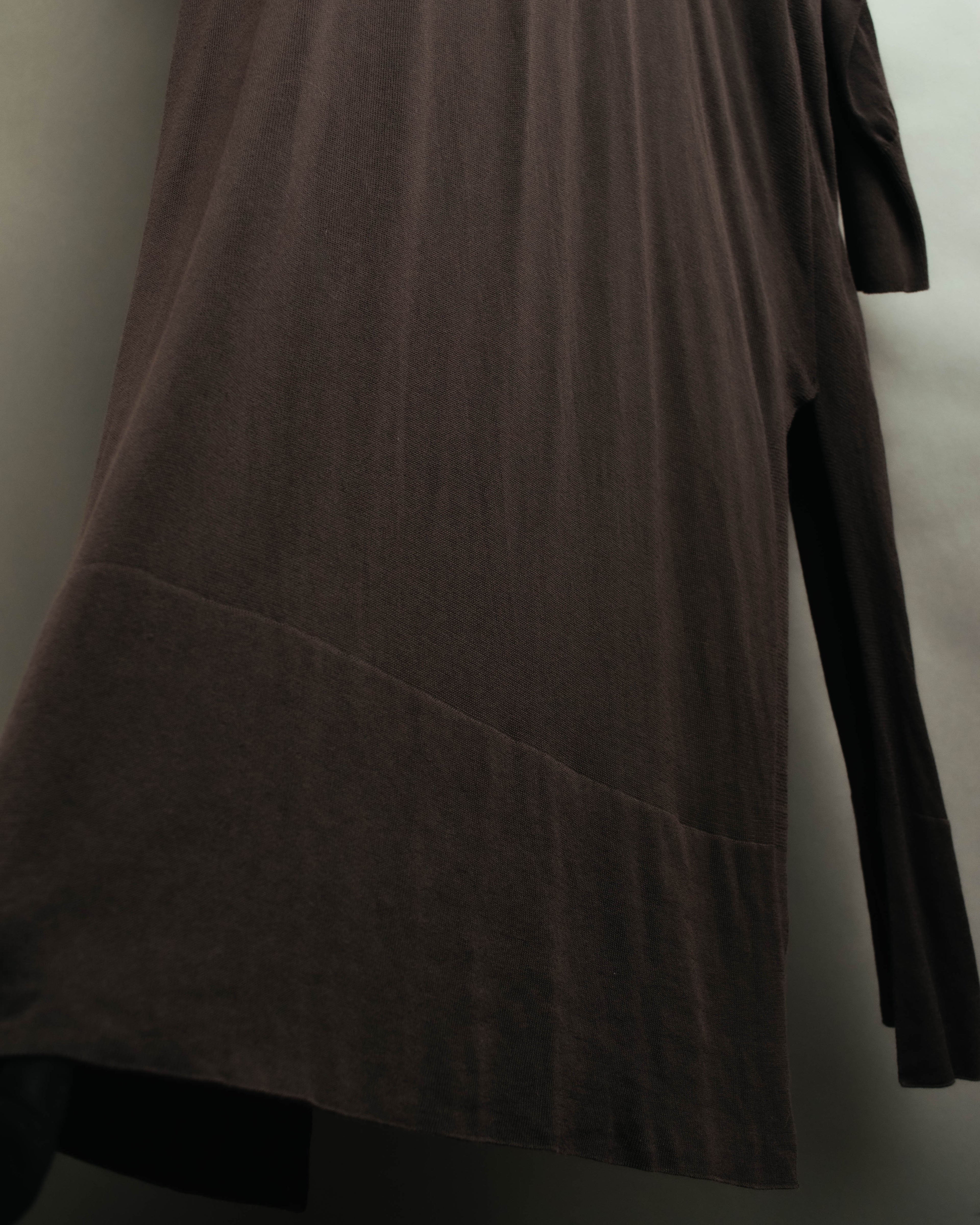 "Hermès" 00's Draped cotton silk long cardigan