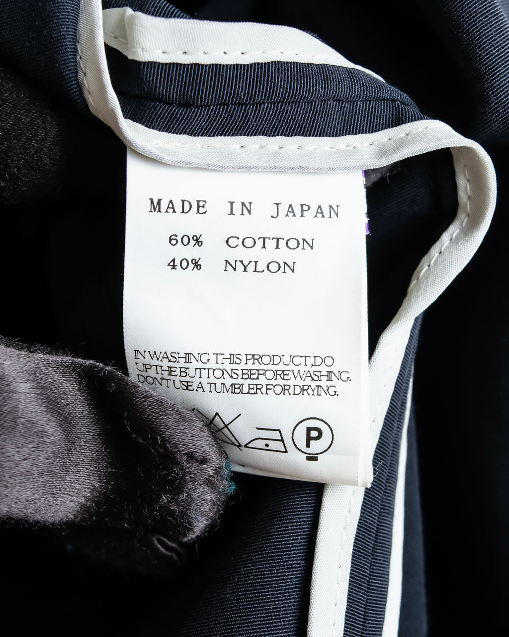 "LIMI feu" Cleric design inverted V-shaped hem short length jacket