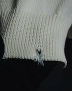 "Maison Margiela" 2022SS Destroyed rib-knit sweater