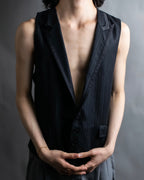 "DOLCE & GABBANA" Pattern switching peak lapel gilet