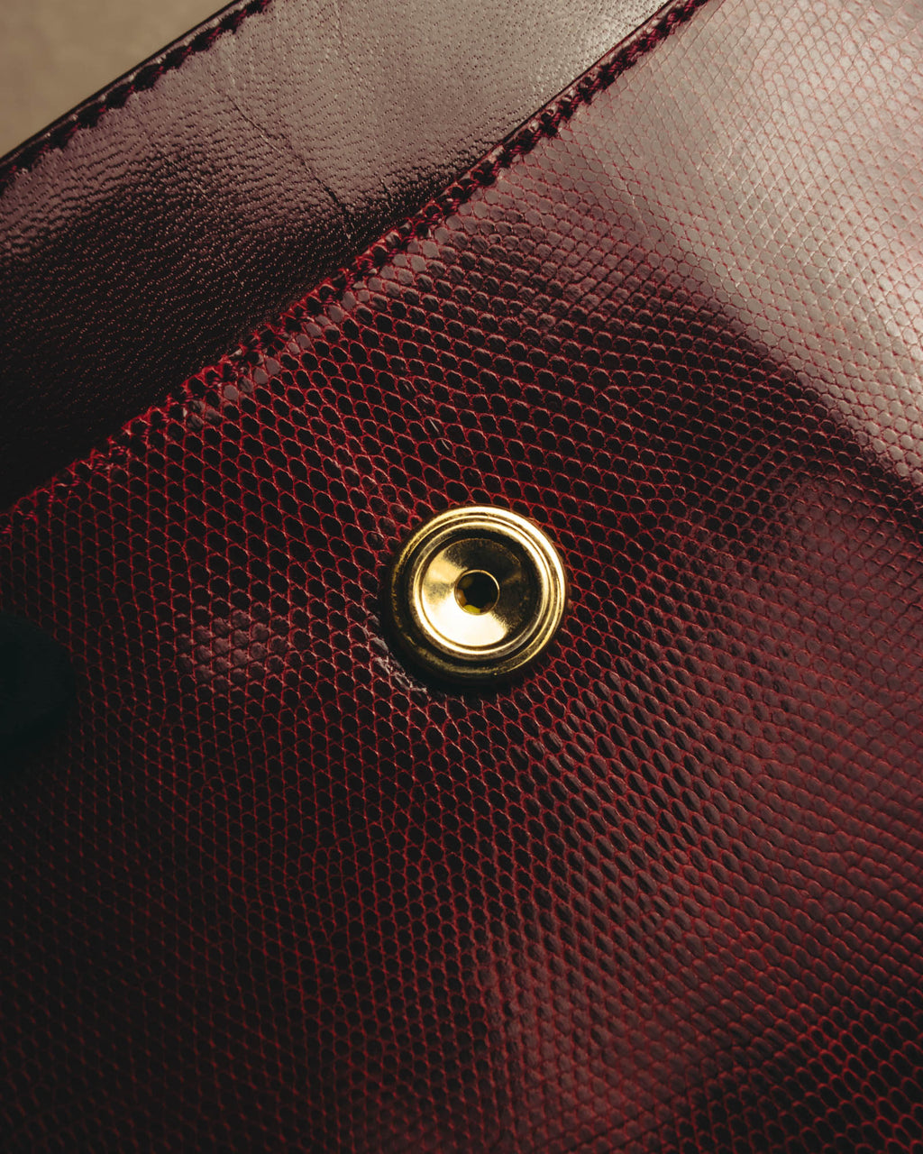 "Yves Saint Laurent" 80's-90's Burgundy embossed leather shoulder bag