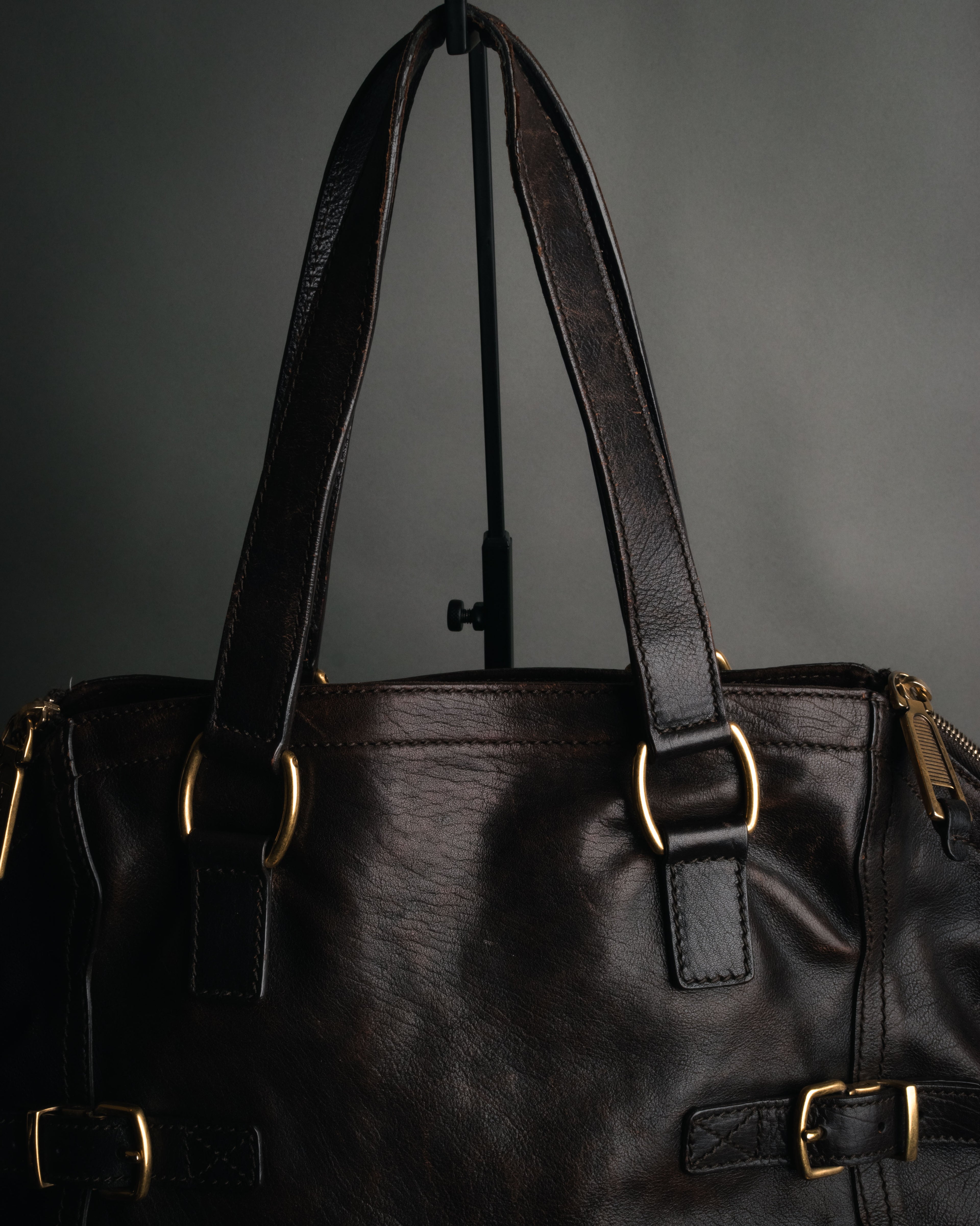 “Yves Saint Laurent” 2000’s downtown leather tote bag