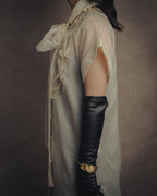 -SPECIAL- “VALENTINO ROMA” 2000’s sheer bow tie ruffled blouse