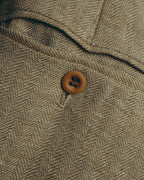 -SPECIAL- “HERMES” 80’s-90’s Herringbone linen suit set