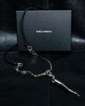 "Dolce &amp; Gabbana" Botanical design silver necklace