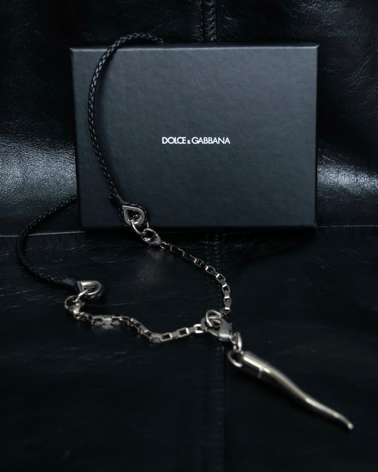 "Dolce & Gabbana" Botanical design silver necklace