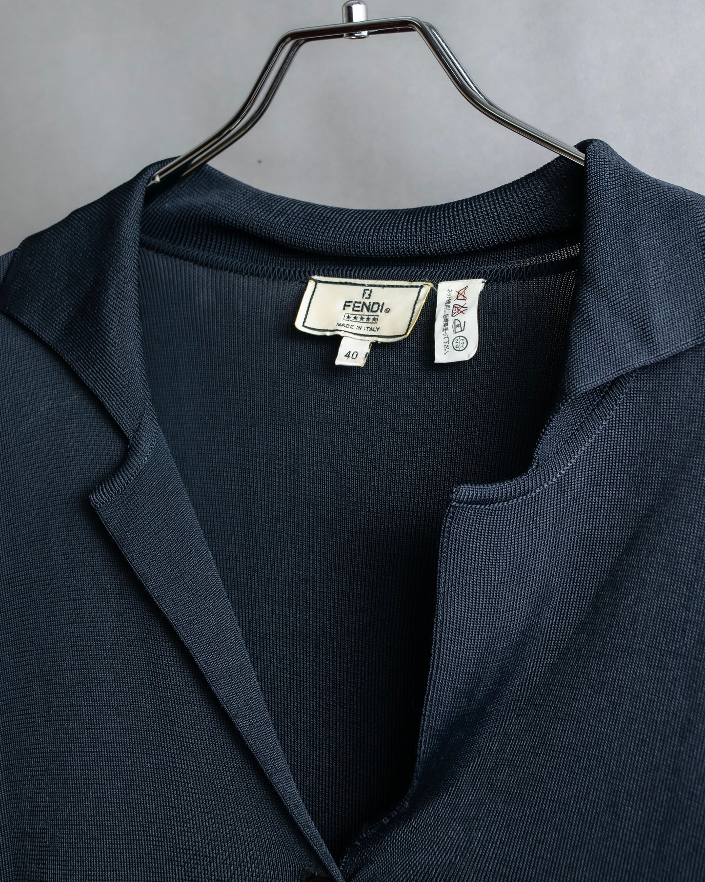 "FENDI" 1 button tailored lapel draping shirt