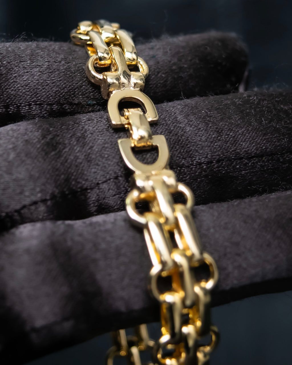 "Christian Dior" Double chain gold bracelet