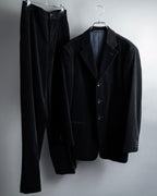 "ARMANI COLLEZIONI" Black corduroy relaxed set up