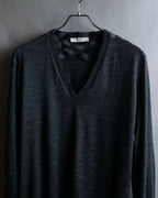 "PRADA" Camouflage pattern V-neck knit