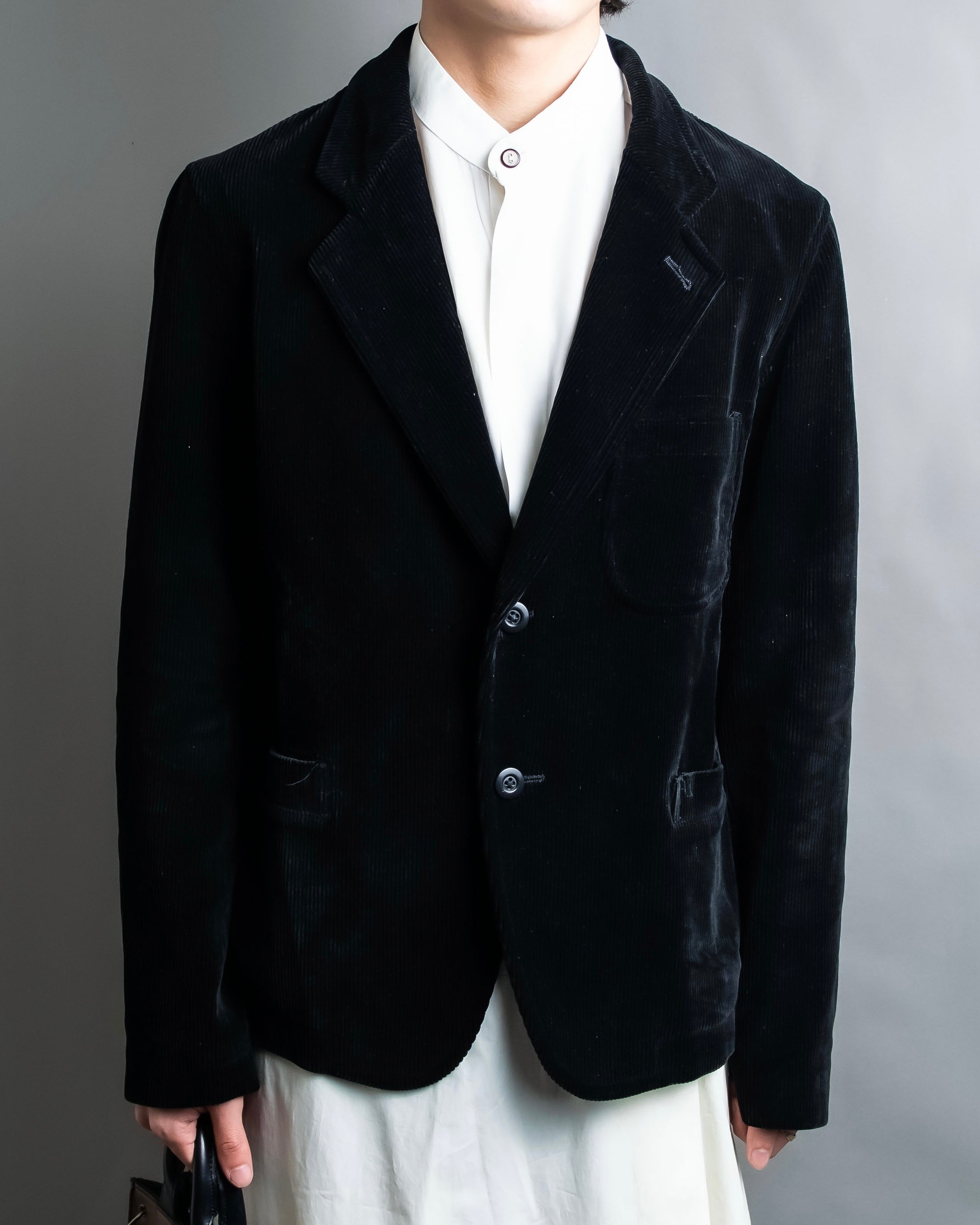 “Y’s for men” beautiful black corduroy single tailored jacket