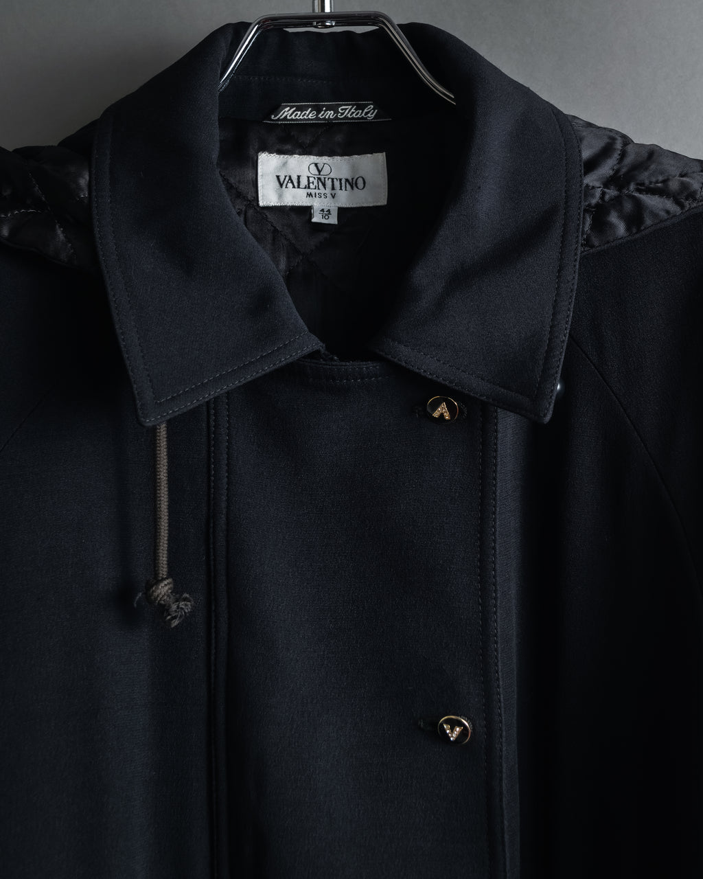 "VALENTINO" 90’s Couture-lined hooded coat