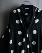 "BALENCIAGA" Polka dot flying squirrel silhouette bow tie dress