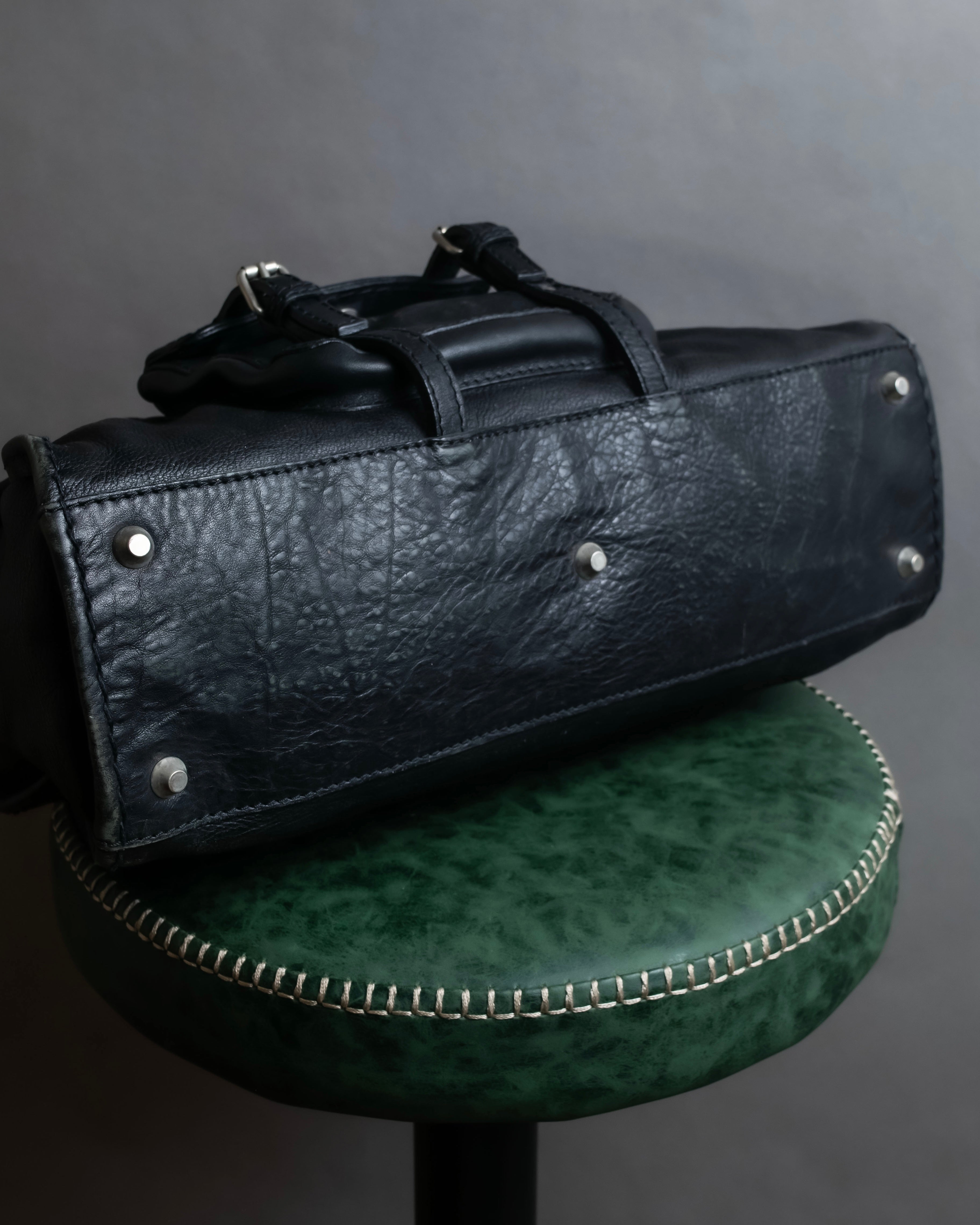 "Chloe" Out pocket detail leather Edith bag