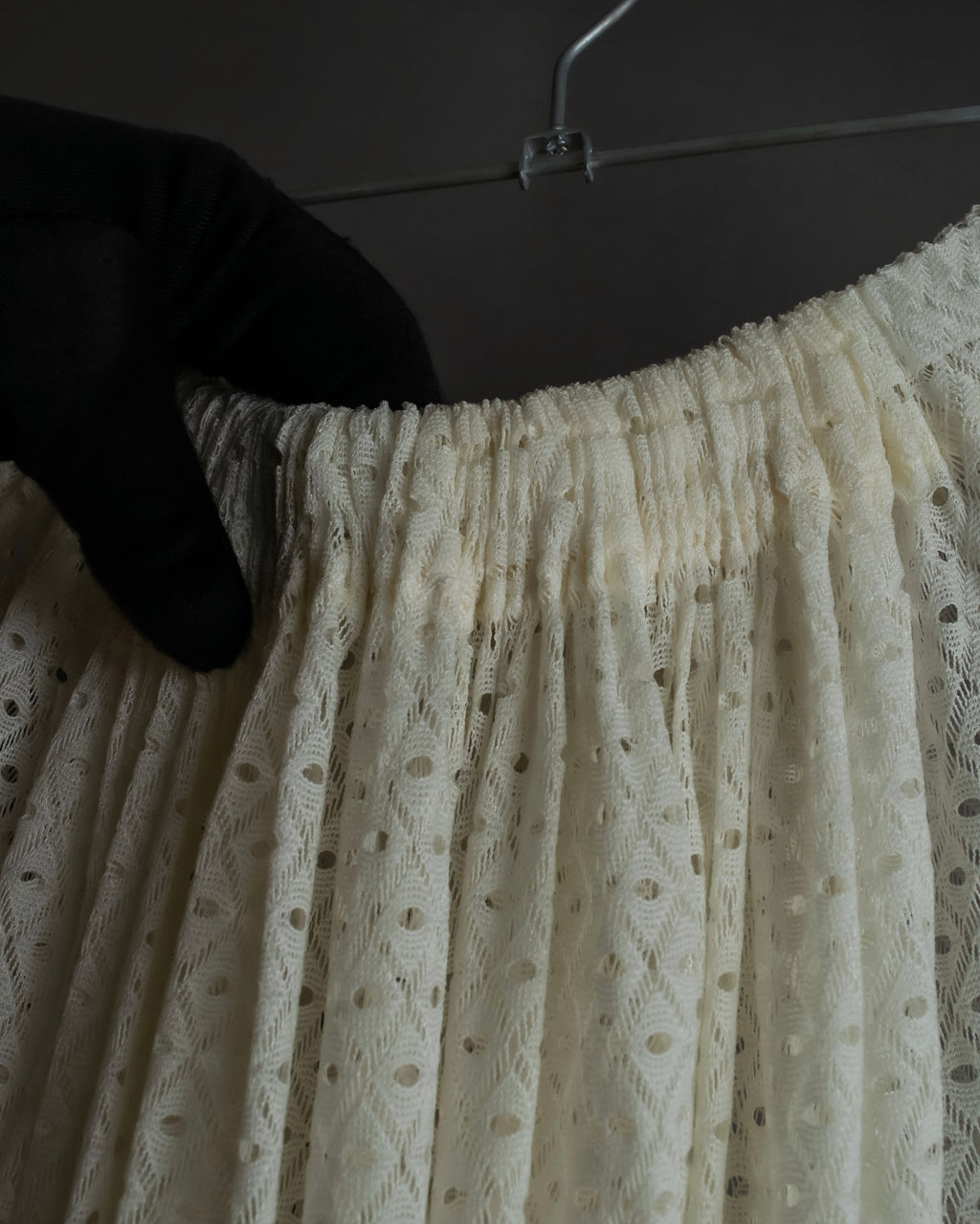 "YOHJI YAMAMOTO" 1992SS eyelet cutwork lace design long skirt