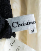 "Christian Dior" Jacquard balloon sleeve dress pullover